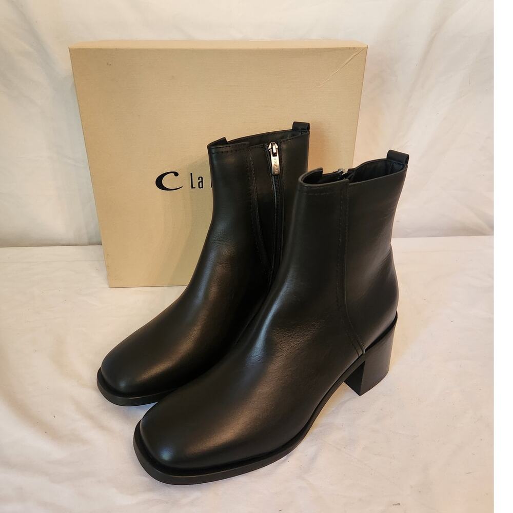NIB La Canadienne Jordan Ankle Boot Leather Black 9.5M